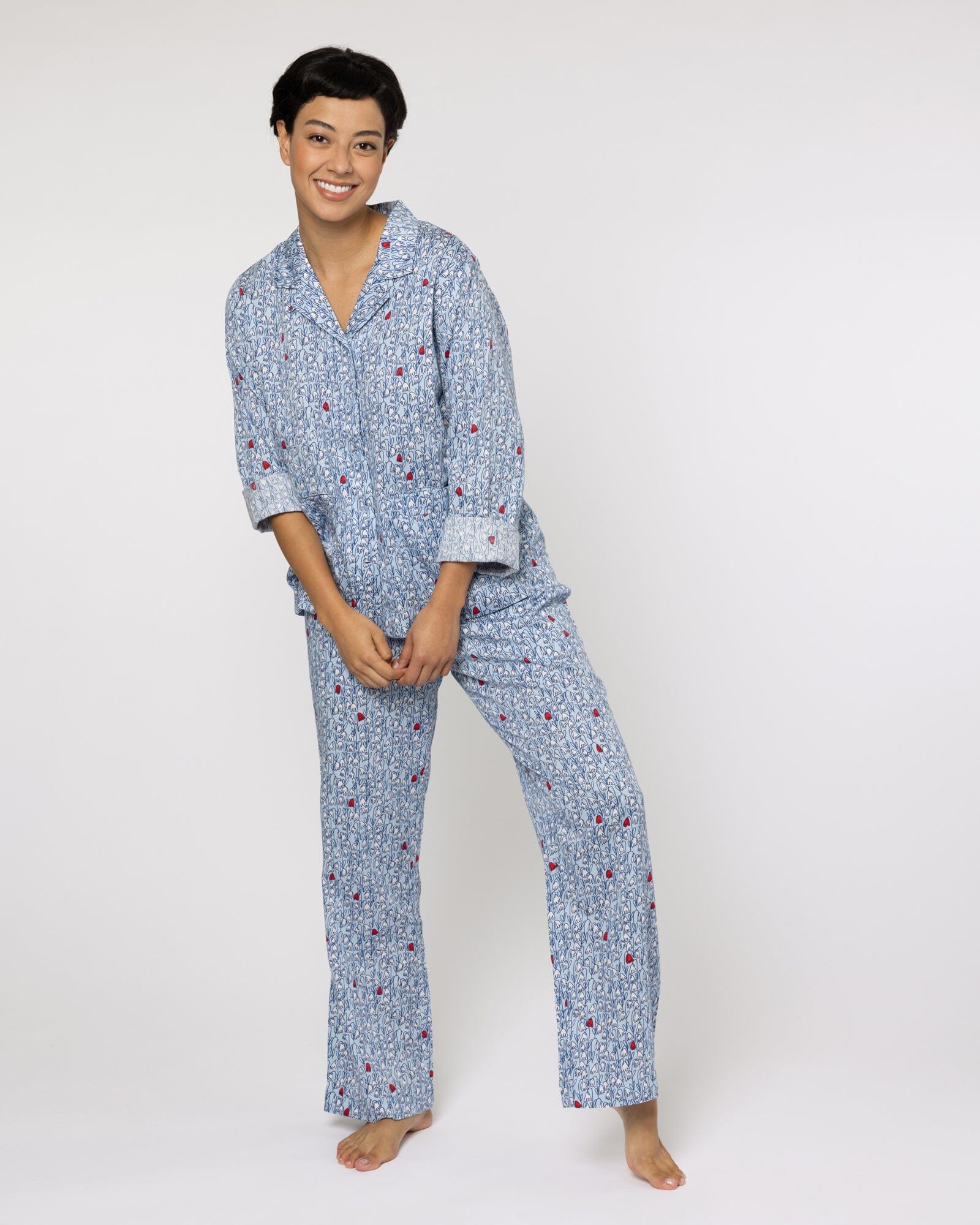 Organic Cotton Blue Pyjama Set, Pixie PJ Sets Yawn 