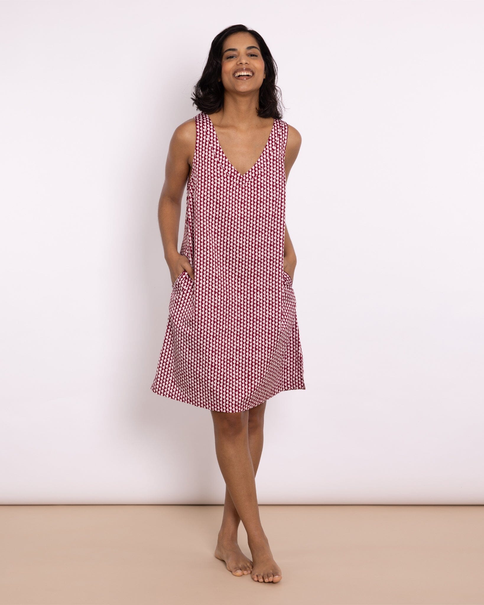 Organic Cotton Pink Nightdress, Hounds of Love Nightdress Yawn 