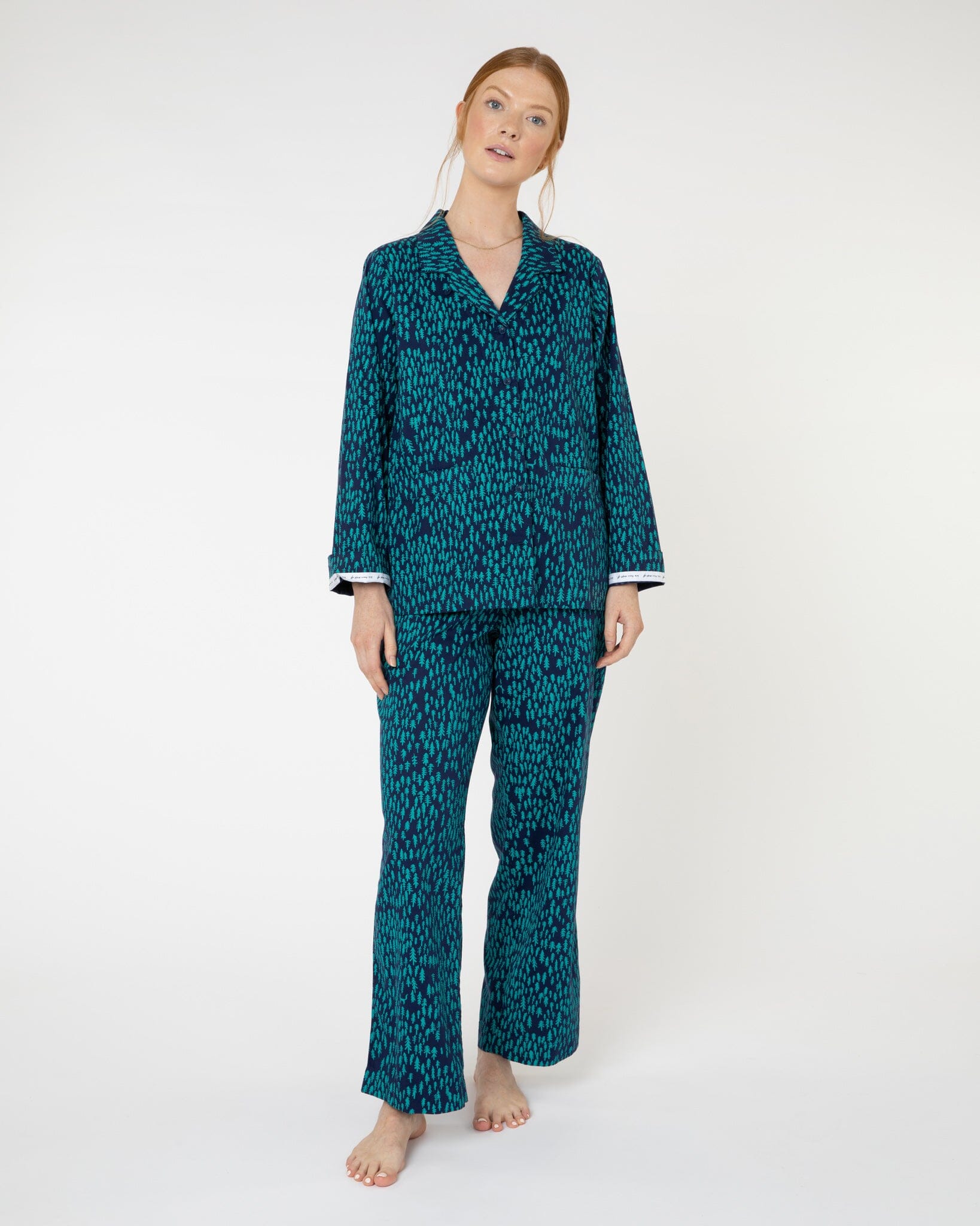Treetops & Tales Luxury Cotton Women's Pyjama Set | Organic Cotton PJs ...